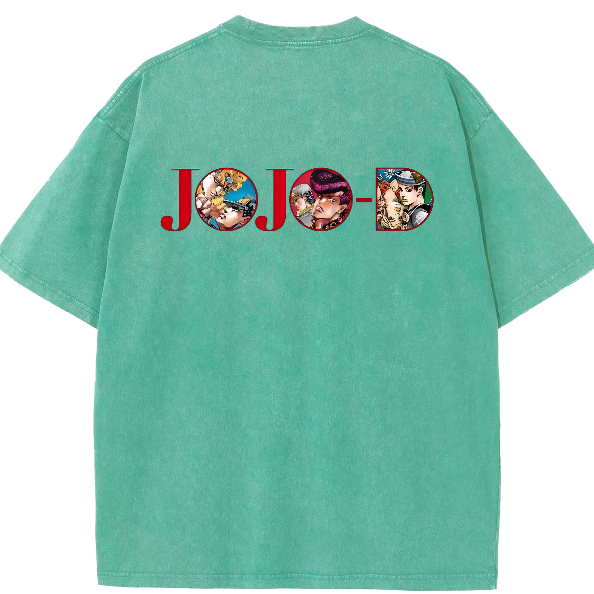 （画像用） ジョジョの奇妙な冒険 JoJo's Bizarre Adventure 綿100% ヴィンテージ風 半袖Tシャツ（背面プリント）